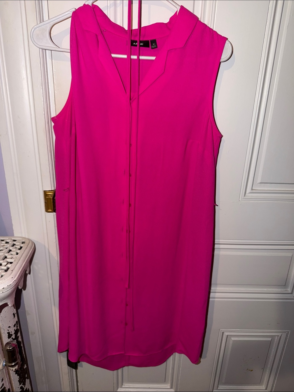 Apt. 9 Hot Pink Button Down Dress/Cover-Up